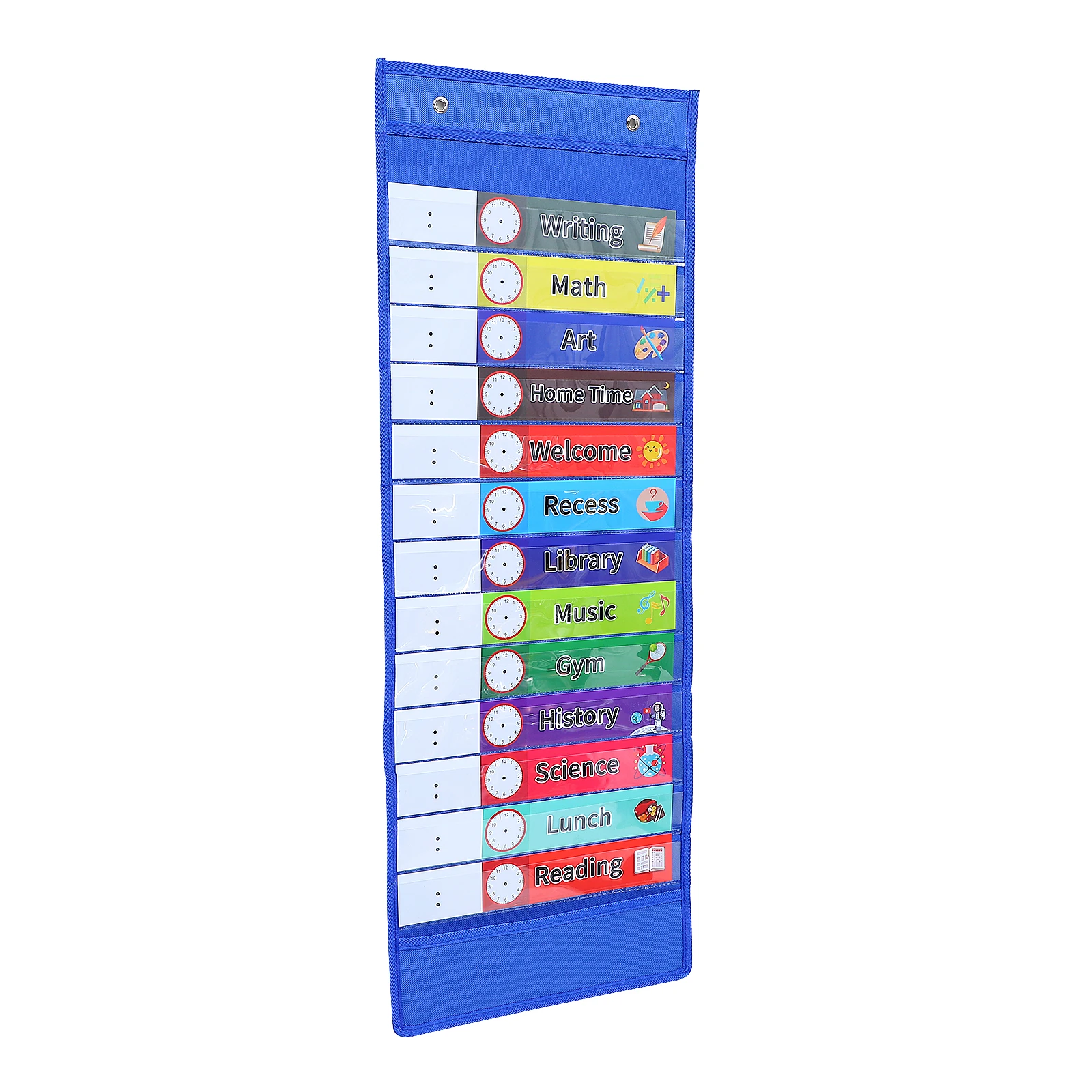 

PET 14-Grid Schedule Hanging Bag Wall Pouch Decorative Calendar Ornaments Home Teaching Aids Practical Storage