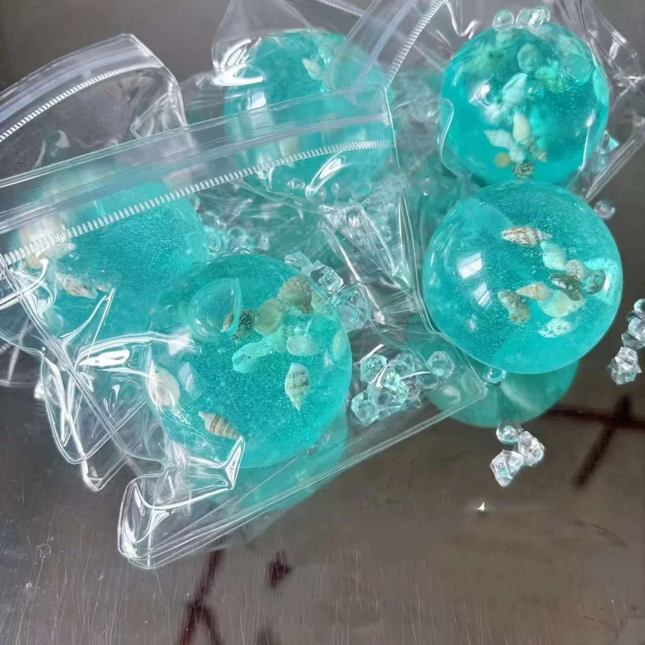 Upgrade Squishy Ocean Blocks Stress Balls Autism Sensory Toys Stress Anxiety Relief Fidget Toys Maltose Water Ball Gifts Bulk
