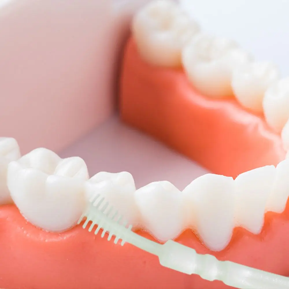 

Color 100Pcs Soft Plastic Superfine Food Residue Toothpick Brush Oral Care Double-head Interdental Brush Dental Floss Rods