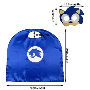 Anime -Charakter Sonic Cape für Kinder, Geburtstagskleid, Cover und Cover, Performance -Kostüm, Kindergeschenk 12 Hauptverkäufe Sonic Children's Clothing - №4