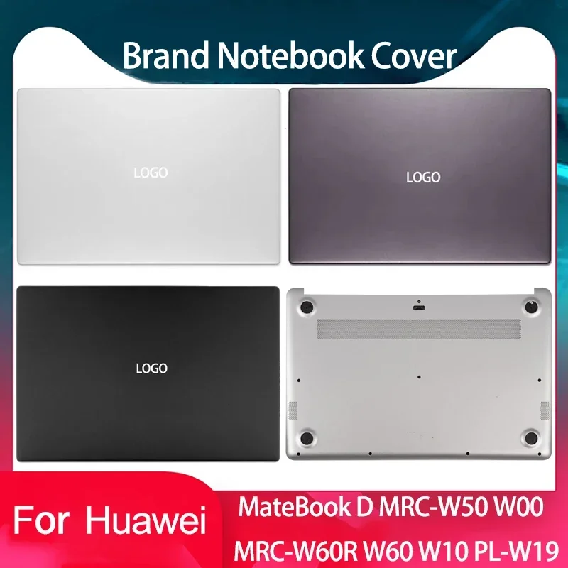 New For HUAWEI MateBook D MRC-W50 W50R W00 W10 MRC-W60R W60 PL-W19 LCD Back Cover Front Bezel Hinges Palmrest Bottom Case 15.6