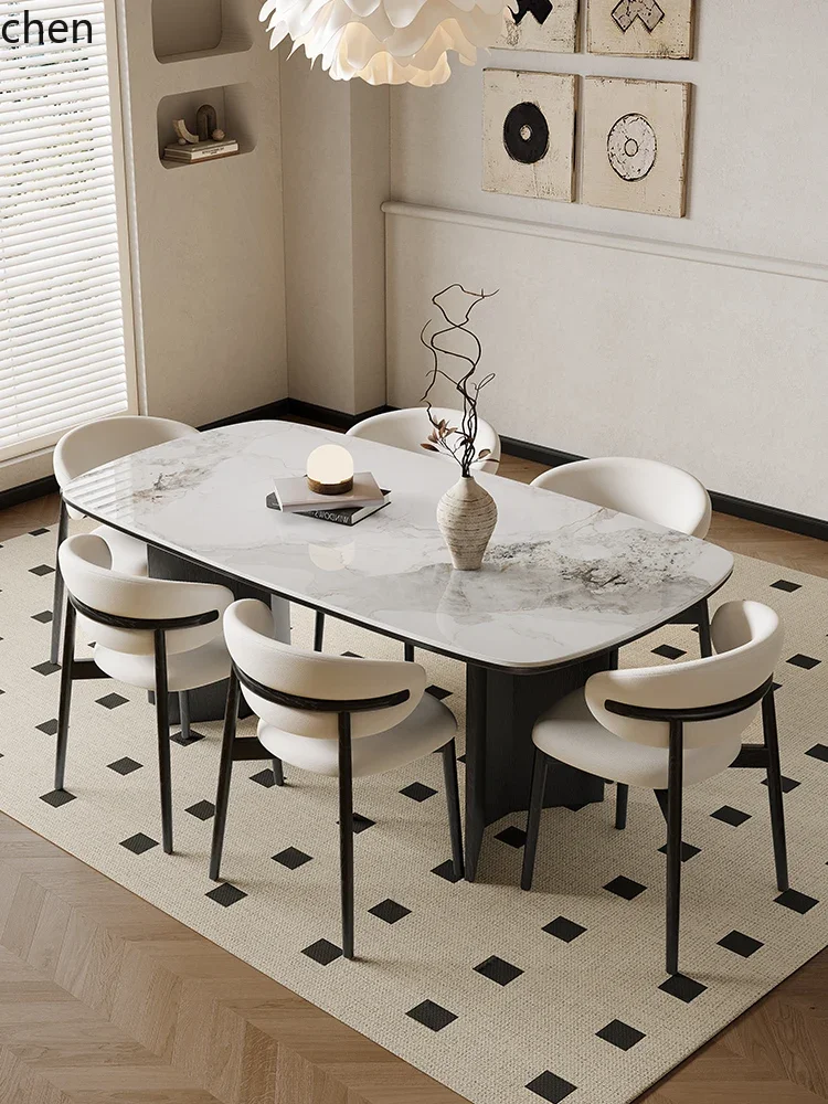 Mesa de Comedor y Sillas de Madera Maciza W5.19, Muebles de Madera para Sala de Estar
