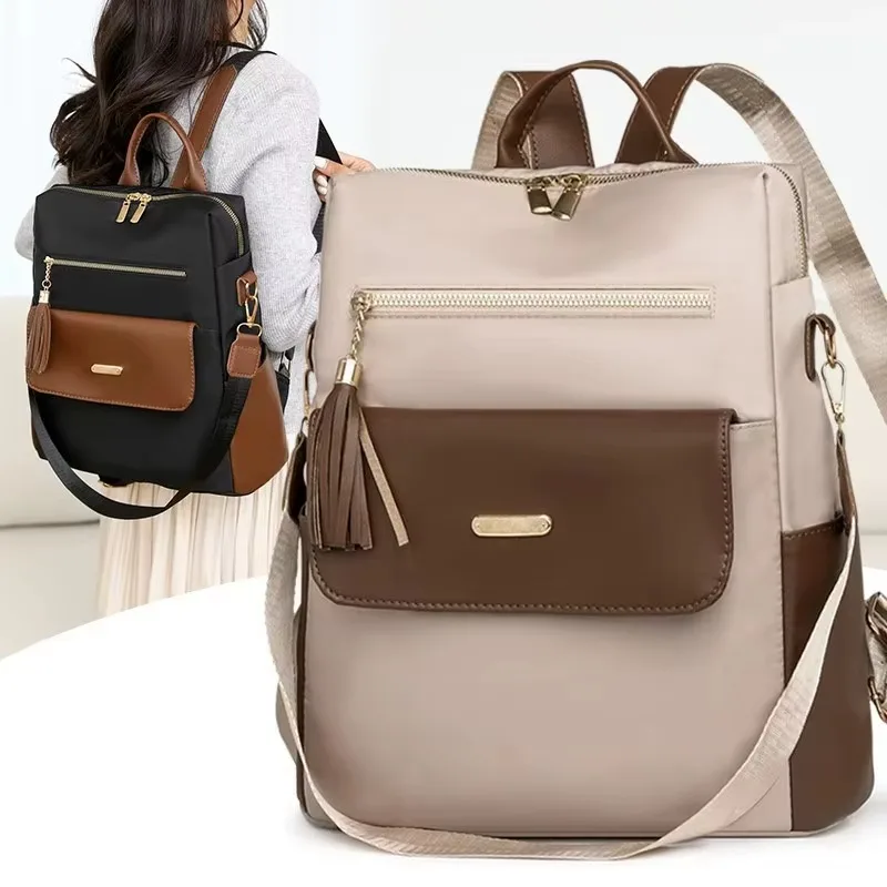 Women's fashion new large-capacity backpack single shoulder dual-purpose leisure bag
