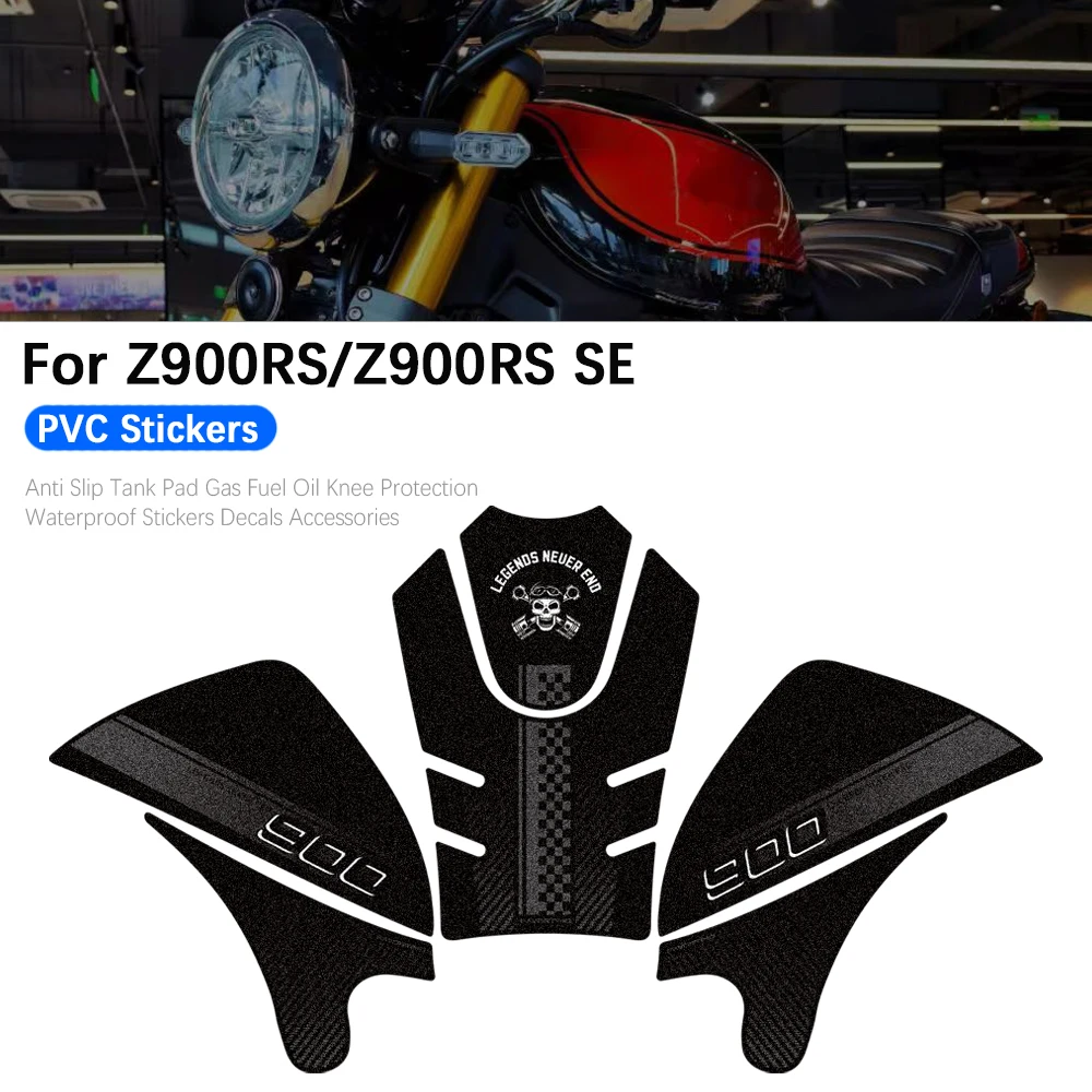 Motorcycle For Z900RS Z900 RS Z 900 Cafe SE ABS Anti Slip Tank Pad Gas Fuel Oil Knee Protection Stickers Decals 2017 - 2026