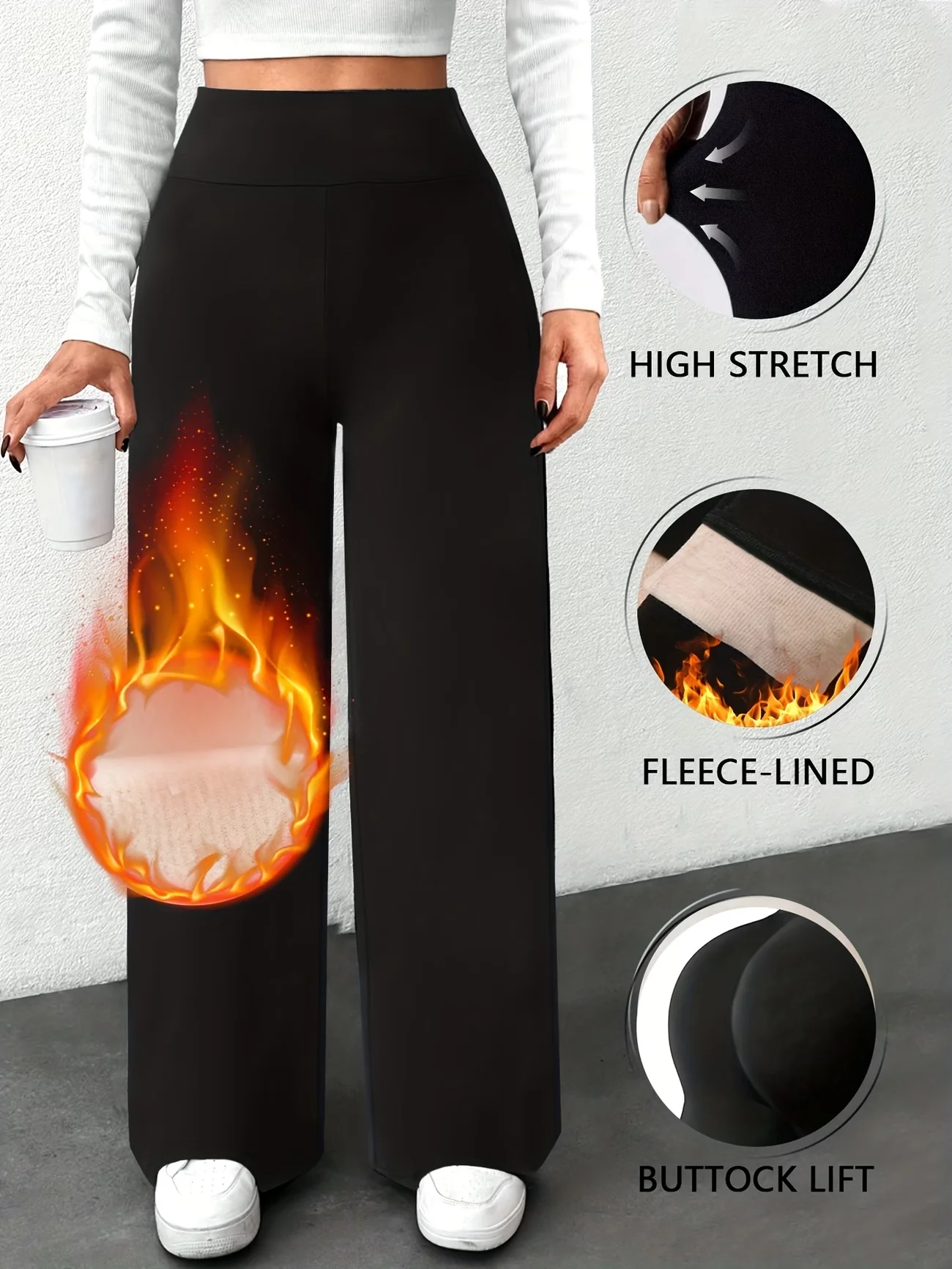 Grube niemieckie rajstopy z aksamitu, jesienno-zimowe, ciepłe, elastyczne spodnie z polaru, miękka podszewka, codzienne spodnie typu jogger, odpowiednie na zimną pogodę.