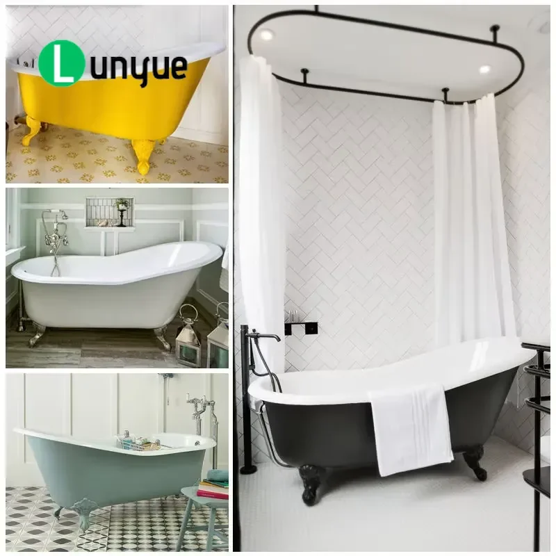 Freestanding Bathtub Hammered Antique Finish Affordable Indian Supplier Durable Acrylic Material Modern Bathroom Decor