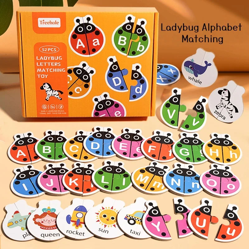 لعبة مطابقة الحروف الأبجدية الخنفساء متعددة الحروف لتتناسب مع الأطفال تعلم الحروف من خلال اللعب - متعة فائقة!