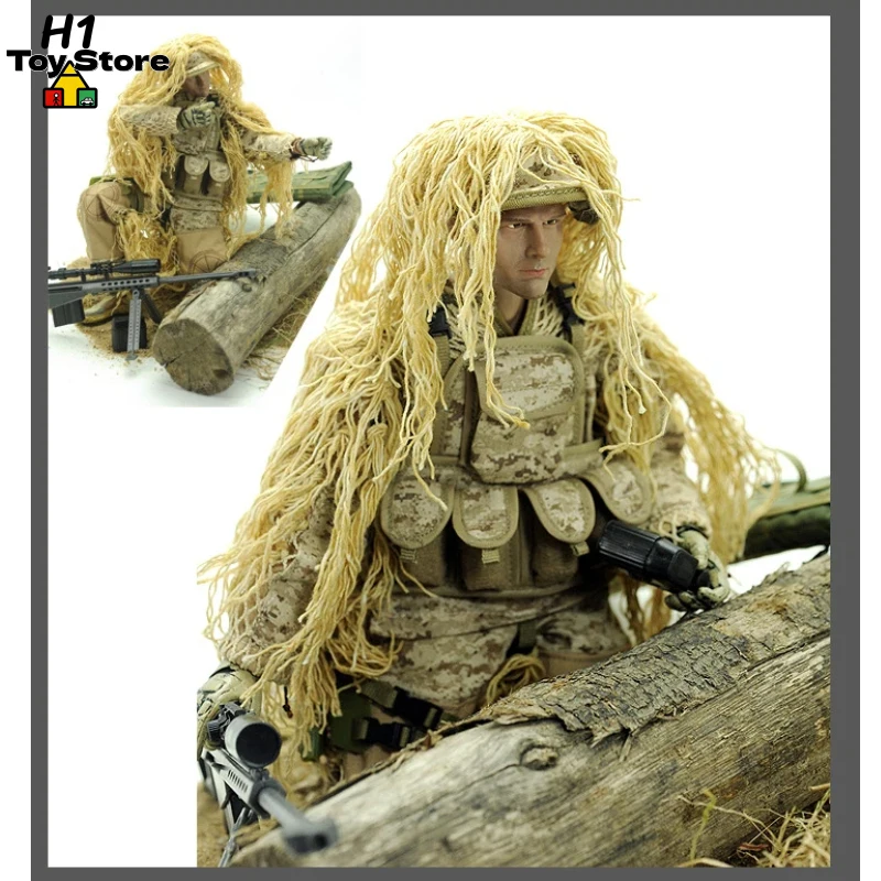 Figura de Ação Sniper da Selva 1/6, Boneco Militar de Forças Especiais com Juntas Móveis, Brinquedo Tático Colecionável Feito à Mão para Colecionadores