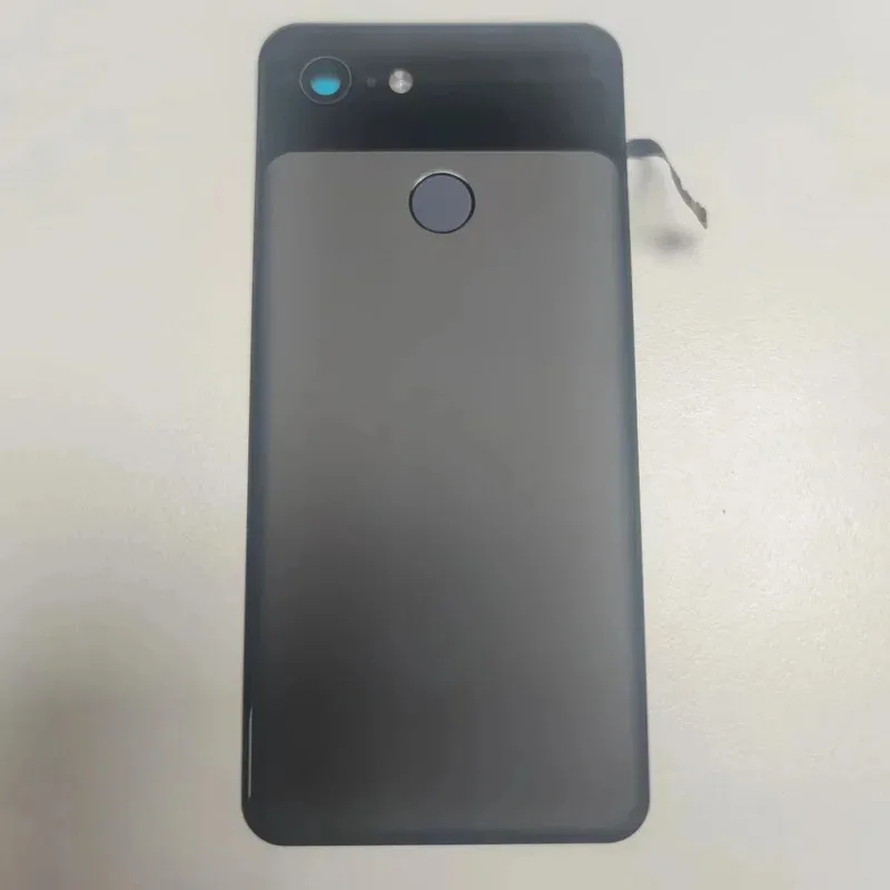 Carcaça traseira para google pixel 3 3xl, capa traseira com lente de câmera, cabo flexível de vidro com impressão digital, porta traseira, substituição
