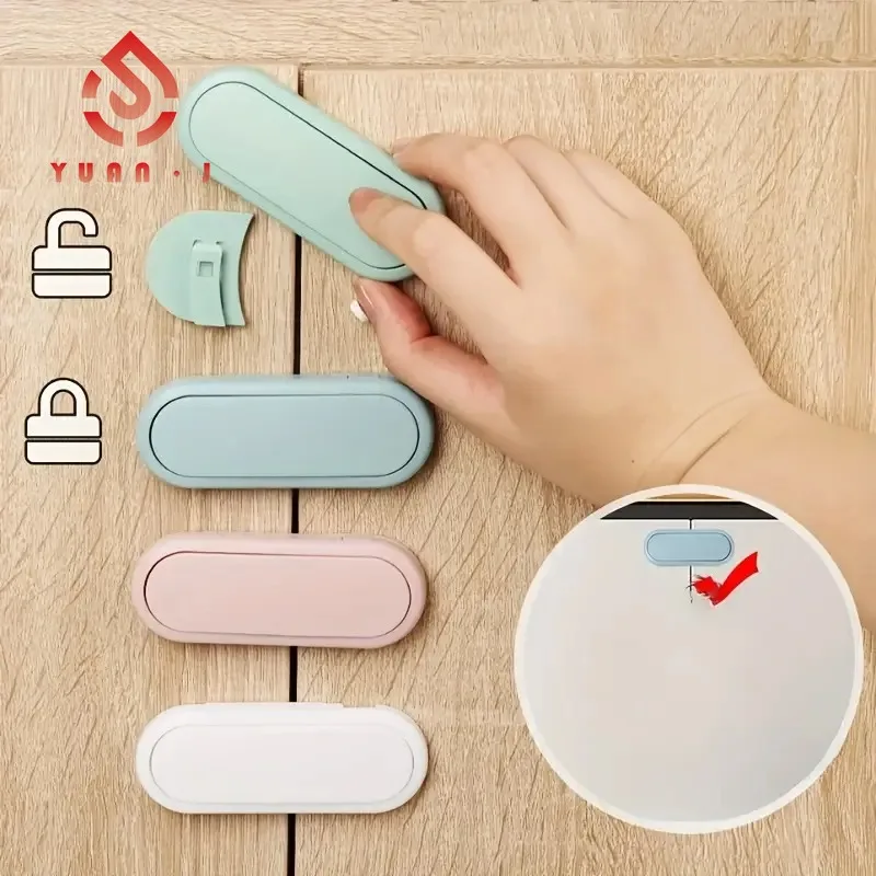 

3 шт., детская защитная защелка для ящика, защита двери шкафа, детский невидимый замок против защемления рук, противоположный дверной замок для гардероба