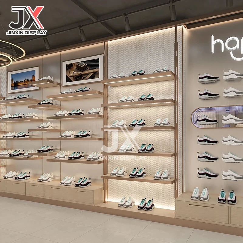 custom.Factory Custom LED Rectangular Lady Bag Shoe Rack Mother Retail Shop Furniture Design Luxury Luggage Men's Women's C