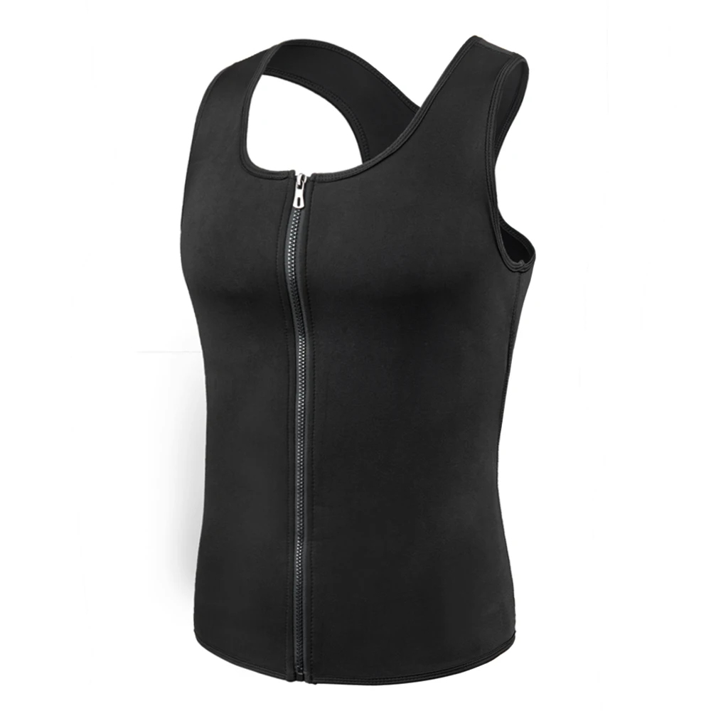 Men's Slimming Tank Top Body Shaper Comfortable Compression Vest With Zipper Strong Back Support Undershirt Compression Tops