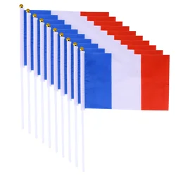 20 Pcs Decorative Flags France Flags Mini French Hand Held Toothpicks Decor Customized Small Stick