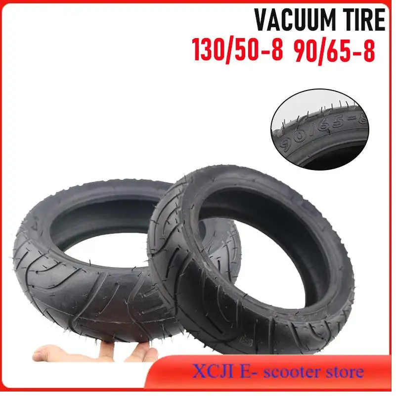 

8-inch 90/65-8 front vacuum tire tubeless 130/50-8 rear tire suitable for small motorcycle electric scooter