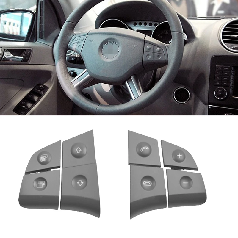 Car Steering Wheel Control Switch Button For Mercedes Benz W164 ML GL B/R-Class W251 W245 Grey Spare Parts