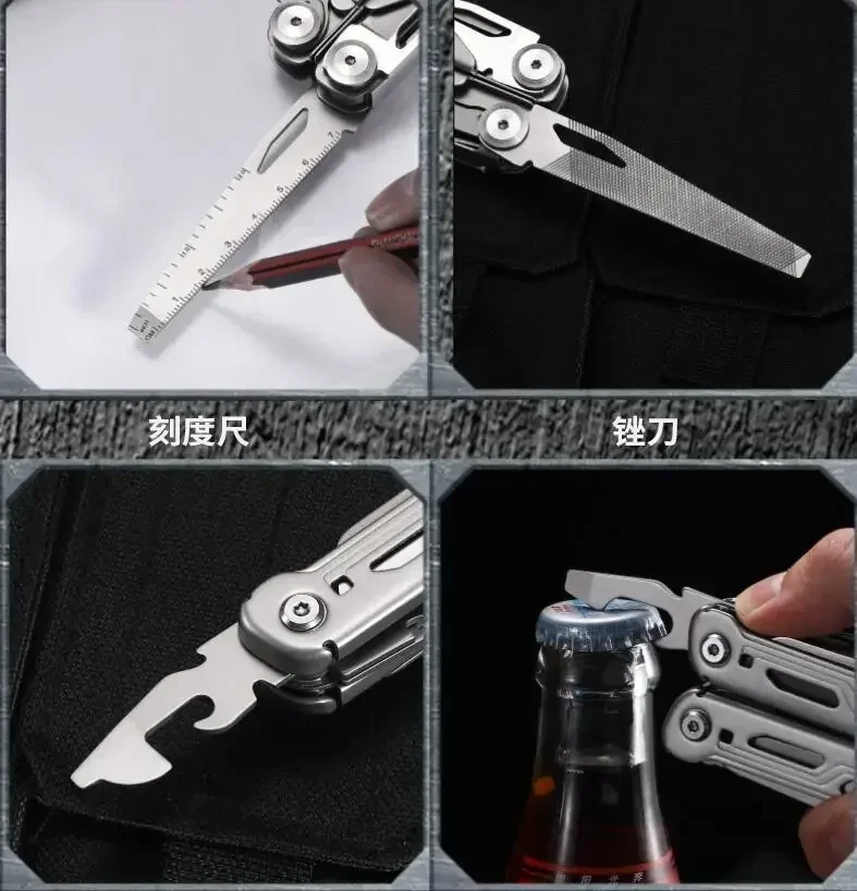 Multi-purpose Tool Emergency Pliers Folding Knife  Tactical Clip Combination Survival Gear Clip Outdoor  Multi-purpose Multitool