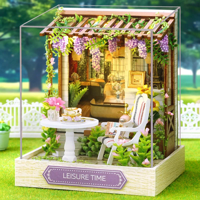 Scene miniature handmade DIY puzzle building bricks mini house cottage assembly diorama model children adult boutique toys gifts