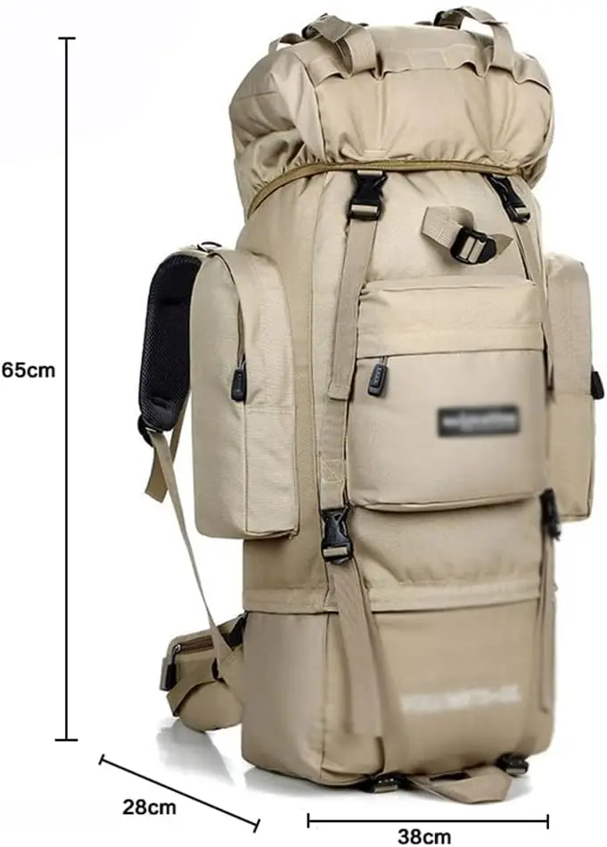 85L Outdoor Mountaineering Backpack Hiking Multifunctional Backpack Large Capacity Rucksack(E)