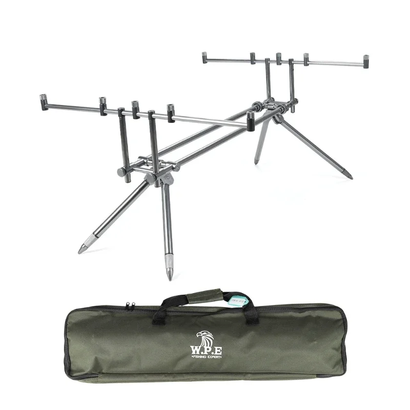 

New Arrival Portable Fast Folding Telescopic Fishing Rod Racks Aluminum Alloy Carp Fishing Long Casting Rod Holder