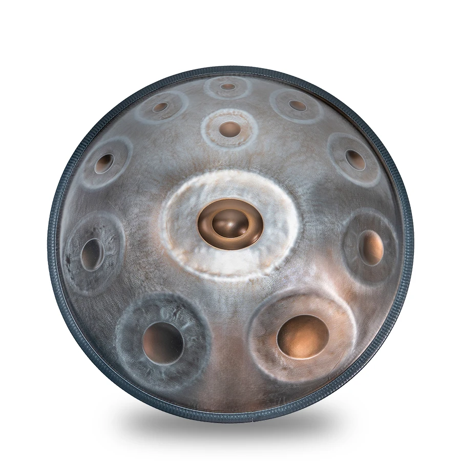 Ethereal Tone, Long Sustain, Rich Overtones, Ash Steel MaterialSun-18 Notes Handpan Customized Service