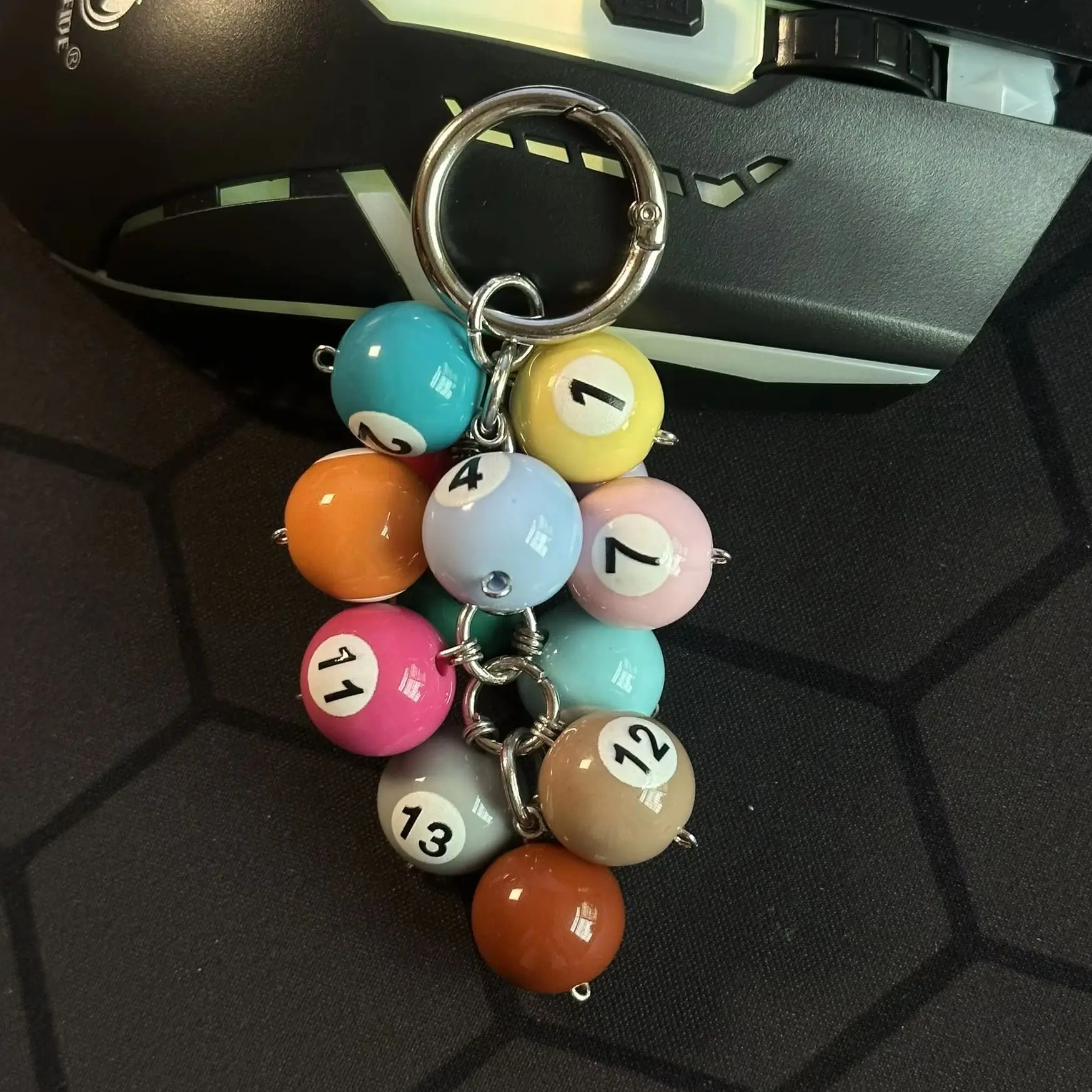 Original DIY Schlüsselanhänger Billardkugel-Anhänger für Handgefertigten Rucksack – Detail 3