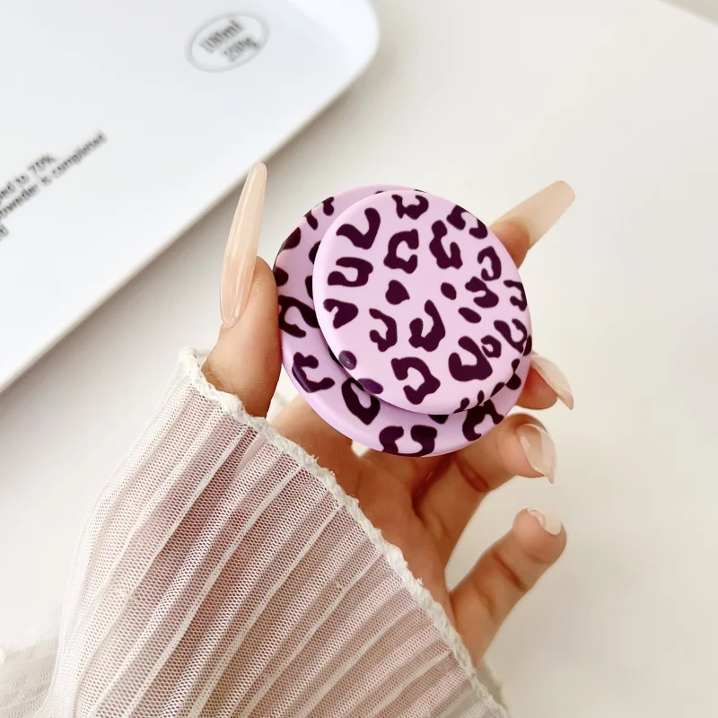 Korean Cute Leopard Print Cartoon Girl Animal Magnetic Holder Griptok Phone Stand Support For iPhone 15 For Magsafe Accessories - view 4