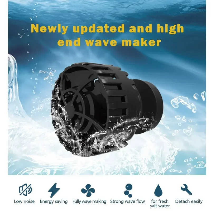 Mini Wave Maker Magnetic DC Power Head with Controller for Saltwater Tank, Aquarium Water Circulation Pump(SLIM 6000)