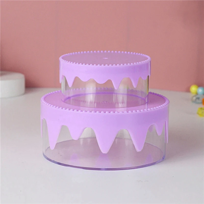 Fantasy Sweet Cream Cake Box scatola di immagazzinaggio fai da te fatta a mano scatola di plastica per la produzione di embrioni domestici per bambini scatola di immagazzinaggio di gioielli fai da te