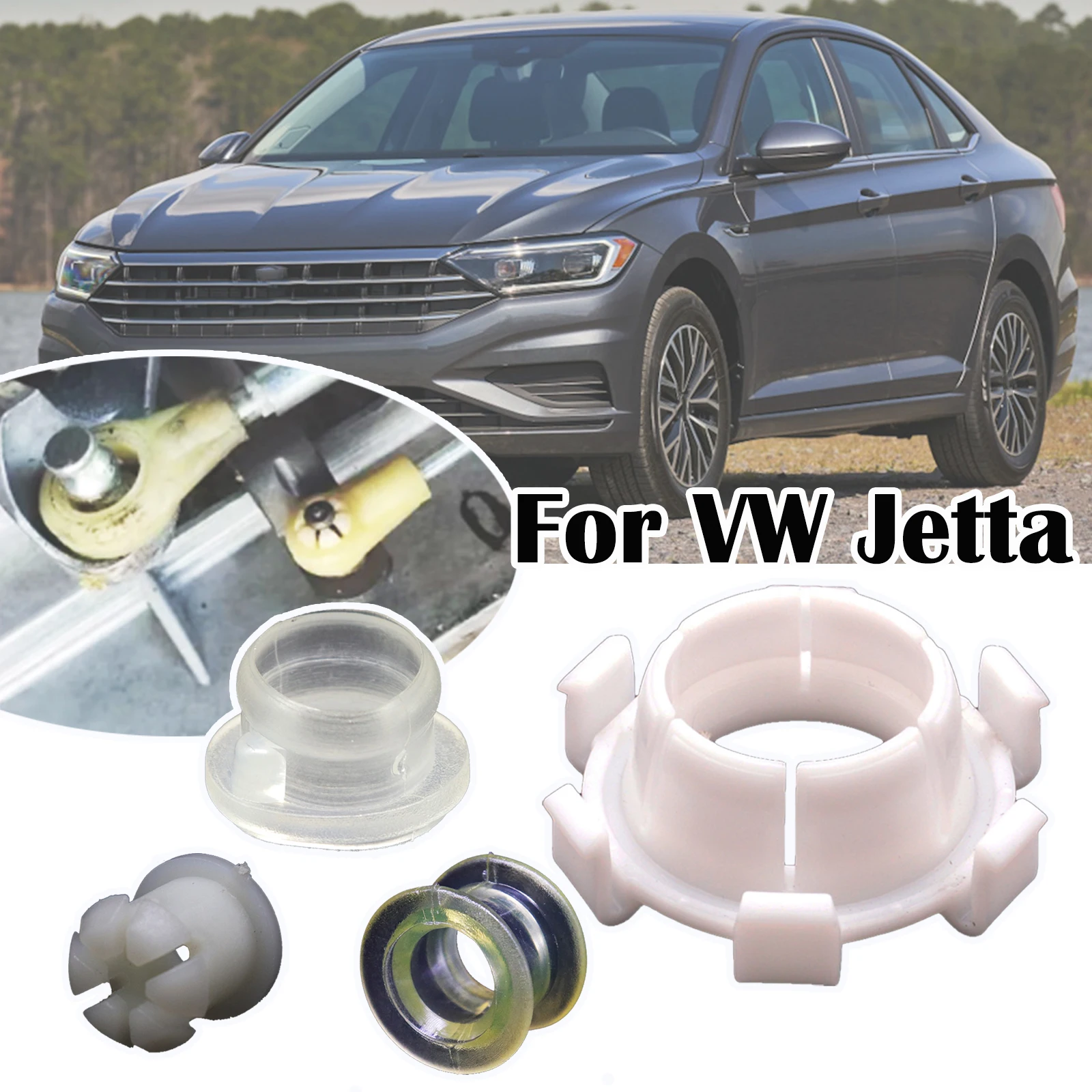 

9Pc Manual Gear Shift Lever Cable Bushing Repair Kit For VW Jetta 2012 Golf Polo Bora Gearbox Selector End Linkage Rubber Sleeve