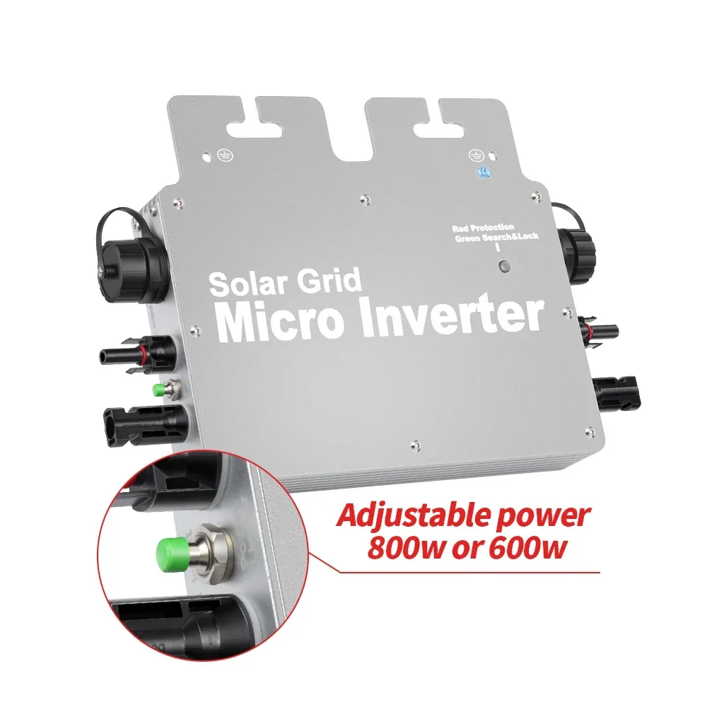 

Adjustable Power 800W Or 600W Output Wireless APP Communication 3 Phase Micro Inverter gtb-600 W On Grid