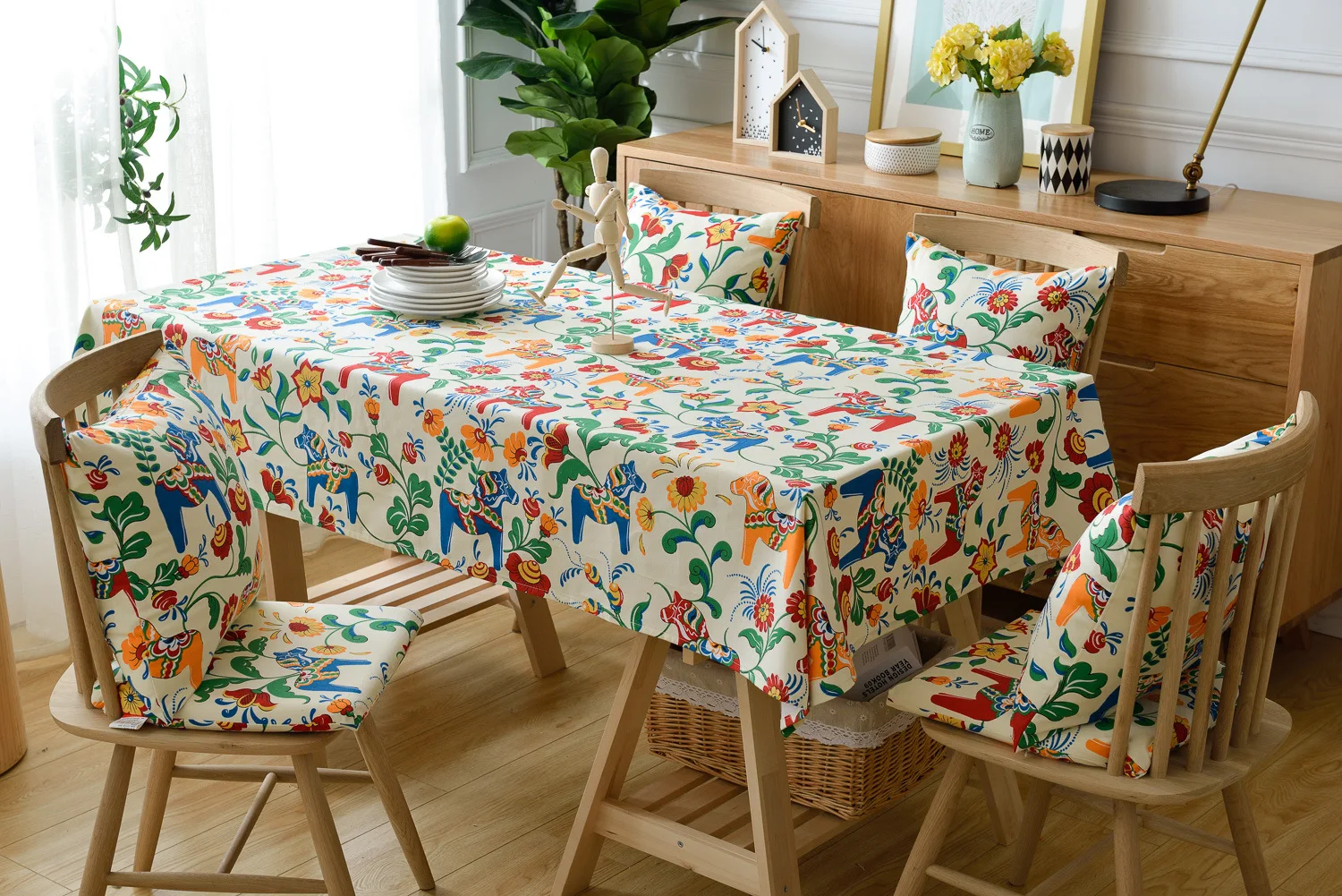 Multicoloured Printing Tablecloth Rectangular Dining Table And Coffee Table Cloth Manteles Home Kitchen Decor