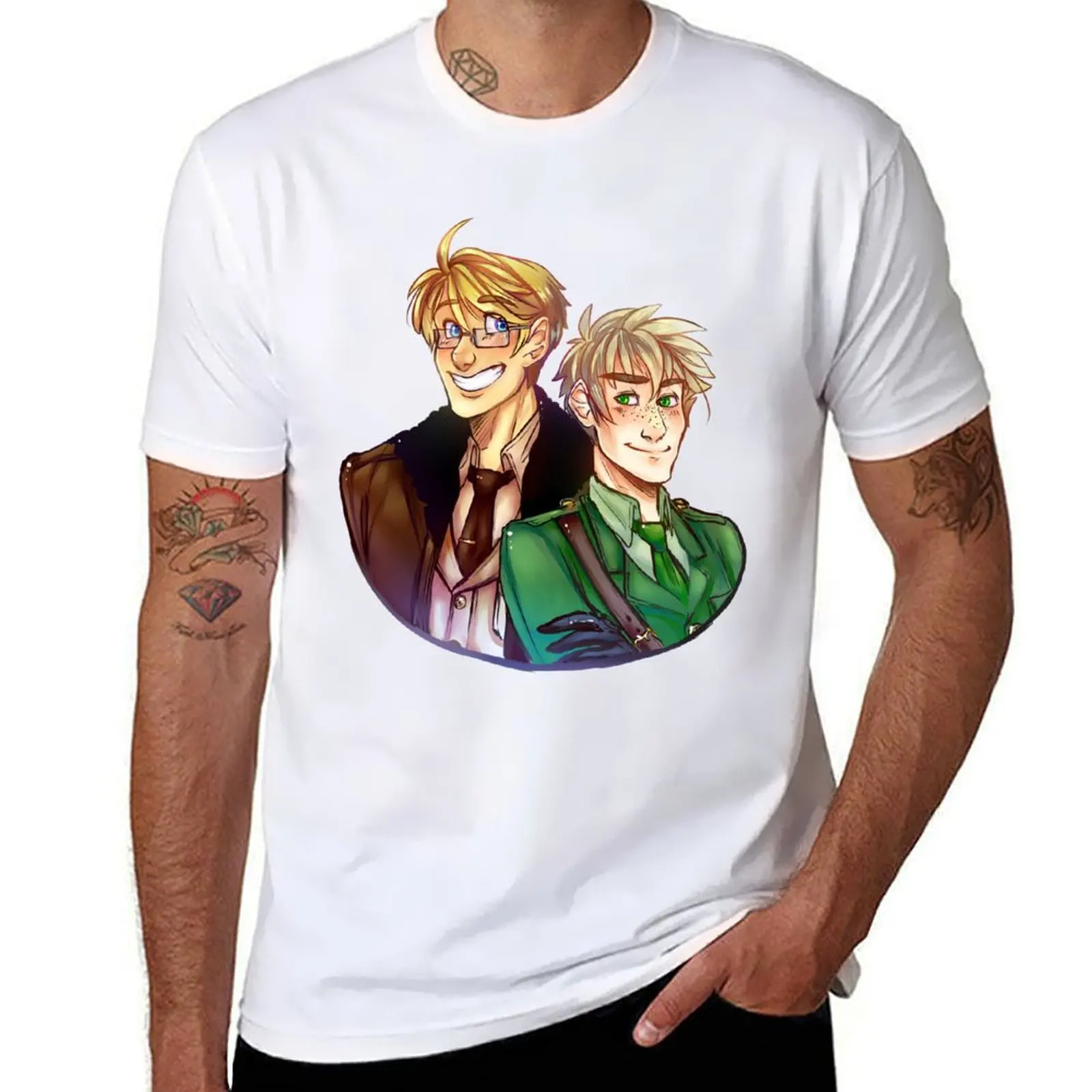 

USUK - Hetalia T-Shirt t shirt custom print anime tshirt T-Shirt