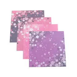 60Pcs/set Colorful Sakura Origami Kids Handmade Double Sides Scrapbooking DIY Decor Cherry Blossom Square Folding Craft Paper