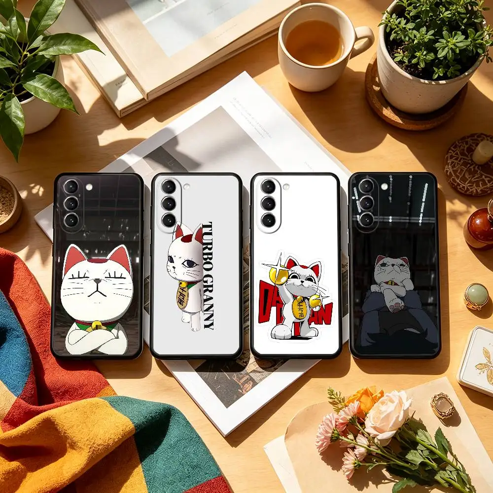T-Turbo Cat Granny Funny  Phone Case Black Silicone Soft For Samsung S26,S25,S24,S23,S22,S21,S30,Ultra,Plus,Fe,Lite