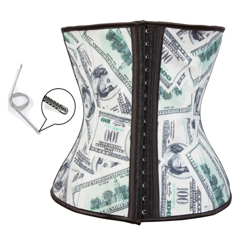 Women's slimming body shaper waist shaper corset sexy latex corset dollar pattern rubber corsets underwear trainer bustiers tops