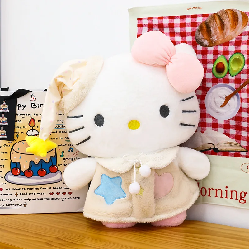 

Плюшевая игрушка Sanrio Hello Kitty, кавайная кукла-подушка, аниме-персонаж, подарок для детей, украшение для комнаты, куклы для девочек