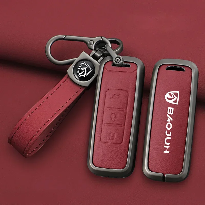 

Zinc Alloy Car Key Case Cover Holder Shell for Baojun 510 730 560 530 310W E100 Protection Key Chain Bag Buckle Accessories