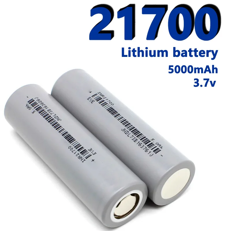 1~10pcs QT 21700 type lithium-ion rechargeable battery 5000mAh 3.7V suitable for flashlights headlamps and portable power banks