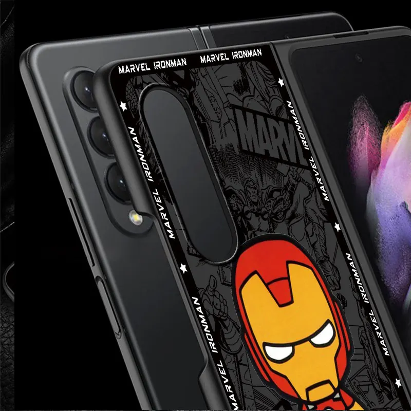 Cartoon Marvel Spiderman Groot Case for Samsung Galaxy Z Fold6 Z Fold4 5G Z Fold3 Z Fold5 5G ZFold4 Hard PC Shockproof Cover image 4