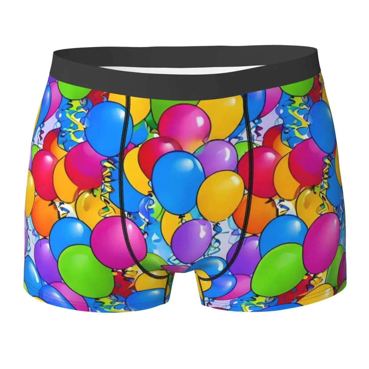 Balloon Twister Underwear Colorful Print Sexy Underpants Design Boxer Brief 3D Pouch Male Plus Size Trunk