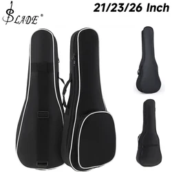 21/23 /26 Inch Portable Ukulele Bag Soft Waterproof Case Mini Guitar Black Backpack Musical Instrument Accessory