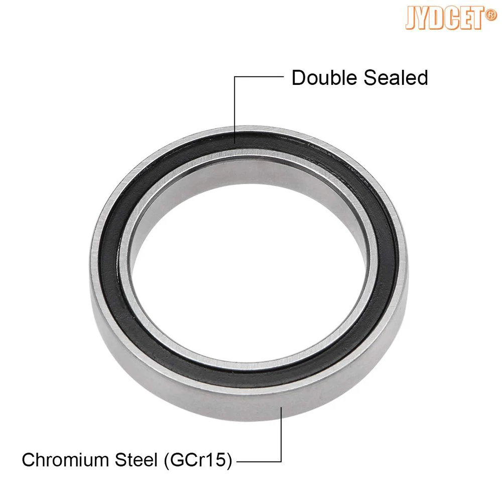 6703-2RS 17 x 23 x 4mm Deep Groove Ball Bearing, Chrome Steel Double Rubber Sealed for Scooters Elevators Skateboards RC Car