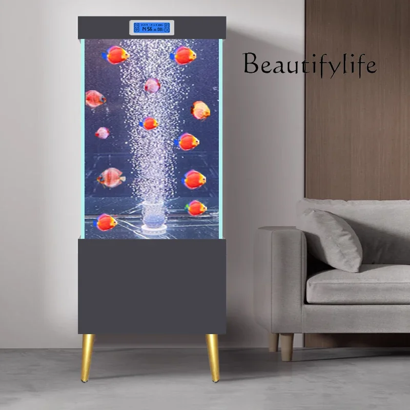 X36 Ultra-white Glass Aquatic Tank Floor-to-ceiling Water-free Household Living Room Medium And Small Aquarium