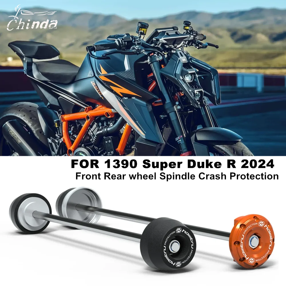 2024 New Motorcycle Front & Rear Axle Fork Crash Sliders Wheel Protection For ktm 1390 Super Duke R