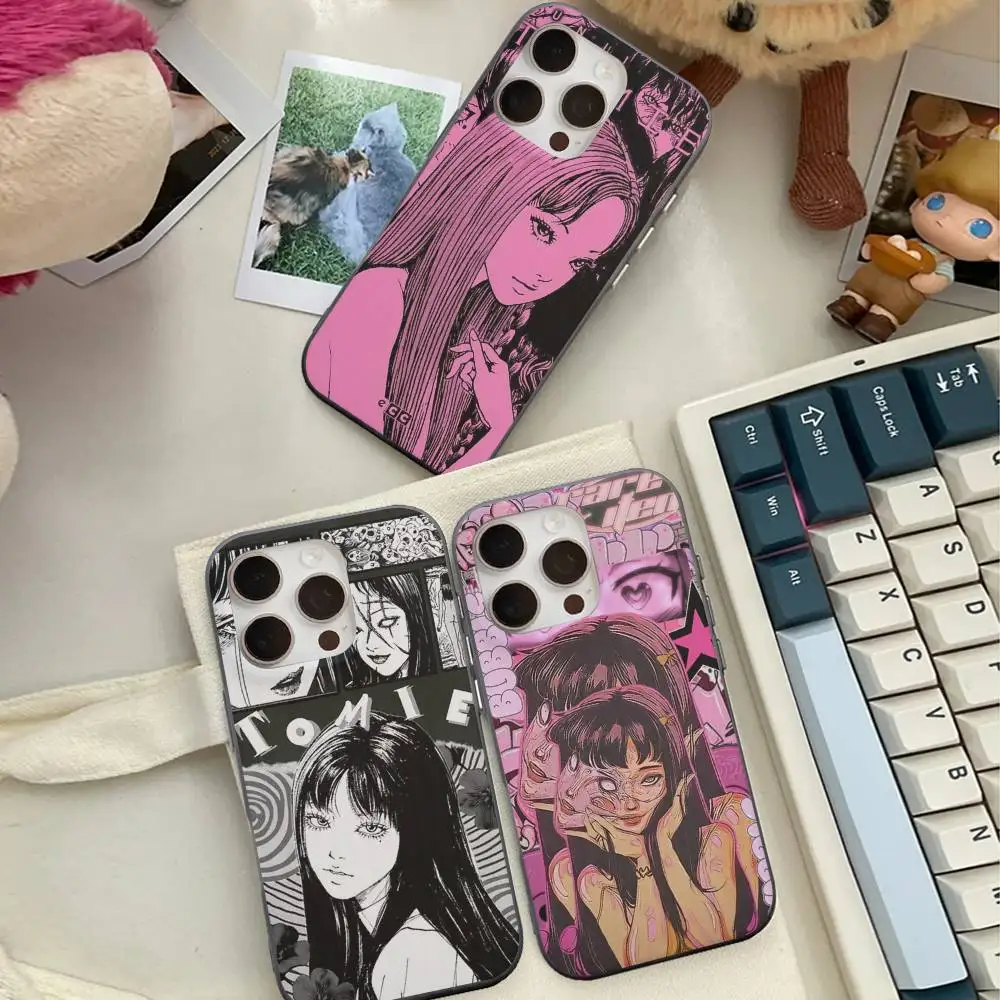 

Popular Horror Manga T-Tomie K-Kawakami Phone Case For IPhone 17 16 15 14 Plus 11 12 13 Pro Max Shockproof Protection Soft Back