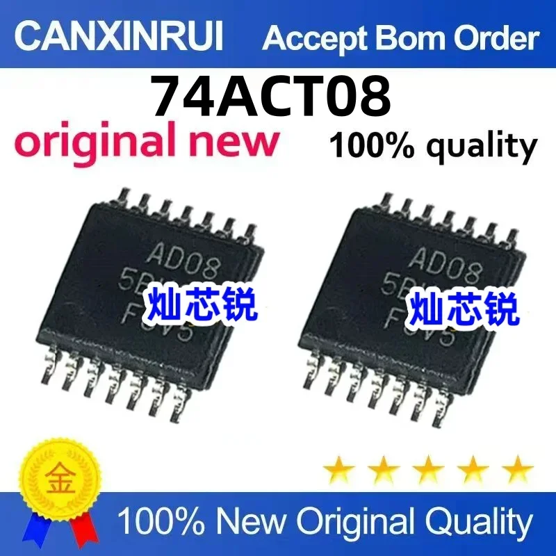 (5-100 pieces) Silk screen AD08 SN74ACT08PWR 74ACT08 TSSOP-14 spot chip IC