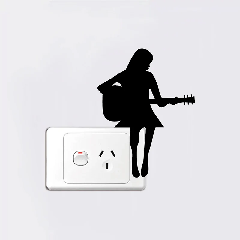 Girl Playing Violin Silhouette Car Sticker Man Playing Trombone Silhouette Wall Stickers Music Wall Vinyl Decals