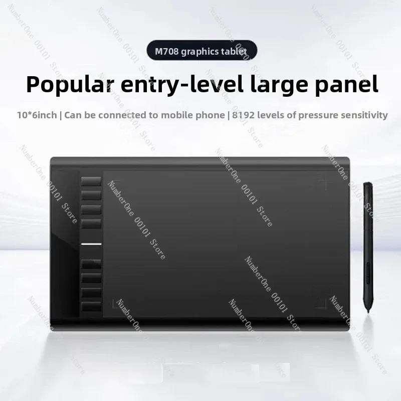 M708 M808  M908 Digital Drawing Tablet, Graphic Tablet with 16384 Levels Pressure, Handwriting Pad for Online Class Teaching