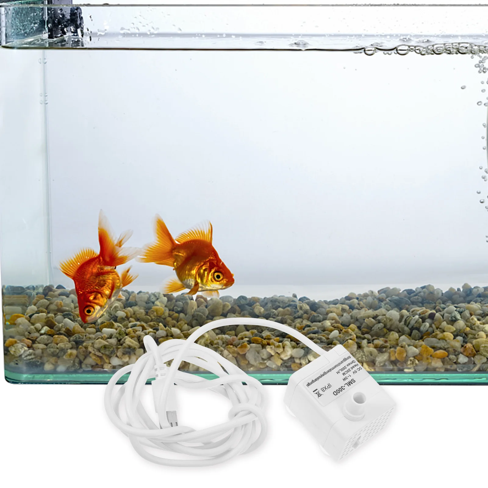 

Mini Submersible Water Pump USB Operated Silent Running for Aquarium Fish Tank Fountain Pond Irrigation System Efficient Small