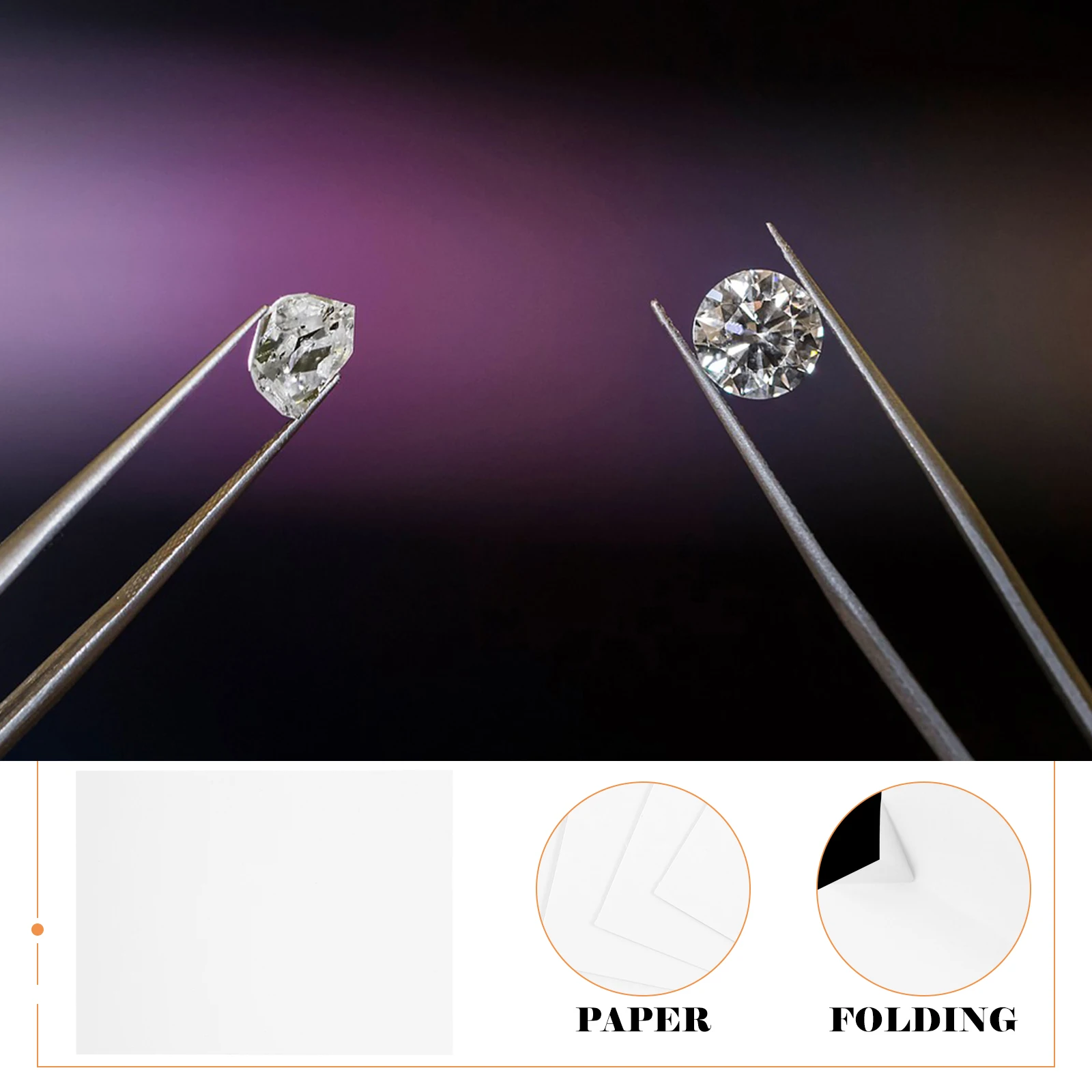 5 قطعة علبة ورق الأحجار الكريمة أدوات تصنيف احترافية مقارنة عالية الدقة محمولة لتحديد هوية الأحجار الكريمة الماسية #1